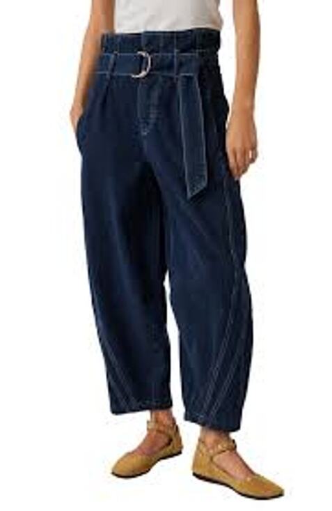 Free People Denim - We The Free Amsterdam High-Rise Barrel Jeans Small Pull On Elastic Waist